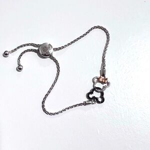 Mickey and Minnie Mouse Pave Pull Bracelet